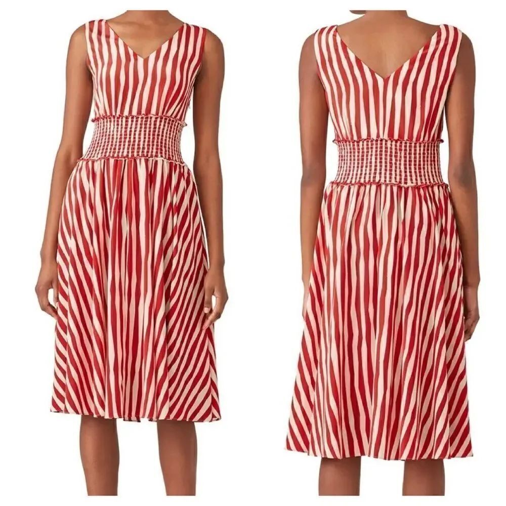 L.K. Bennett Ambery Poppy Stripped  Dress